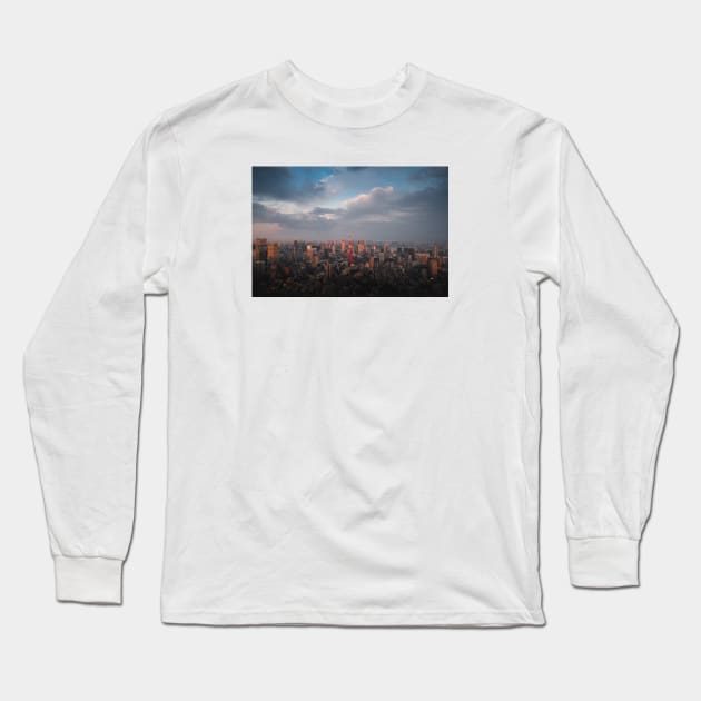 Tokyo Skyline Long Sleeve T-Shirt by withluke